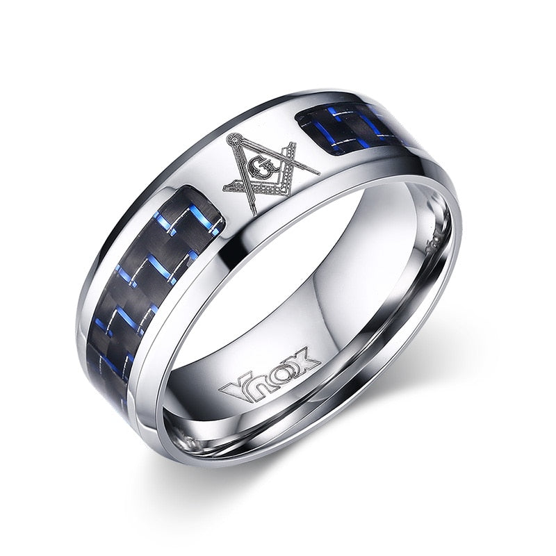 Stainless steel masonic on sale rings