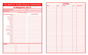 Masonic Attendance Book - Red Cross Of Constantine