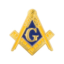 Load image into Gallery viewer, Masonic Compasses Freemason Mason Pin and Cuff links and Tie Clip Set