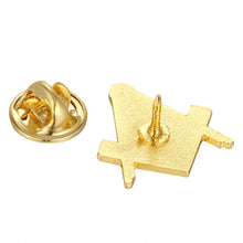 Load image into Gallery viewer, Masonic Compasses Freemason Mason Pin and Cuff links and Tie Clip Set