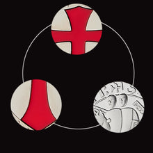 Load image into Gallery viewer, Masonic Exchange Red Knights Templar Crusaders Commemorative Masonic Freemason Silver Coin