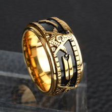 Load image into Gallery viewer, Rotatabl Stainless Steel Masonic Rings for Men Signet Freemason Ring Freemasonry Vintage Punk Jewelry Mens Male Anillos Gift